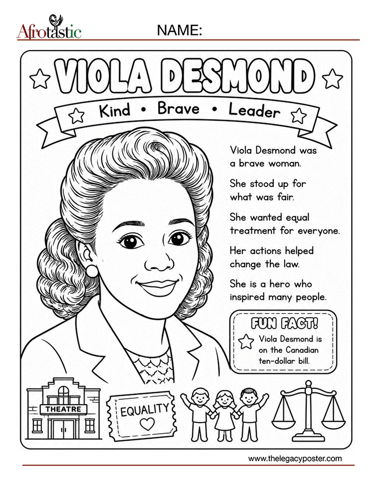 Black Canadians Colouring Book
