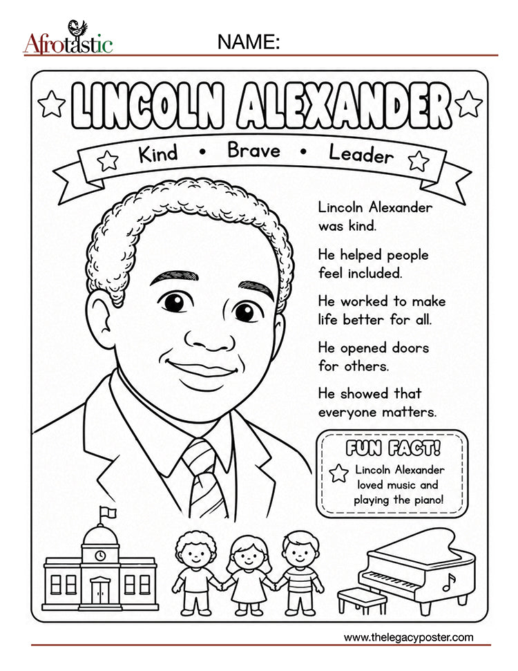 Black Canadians Colouring Book