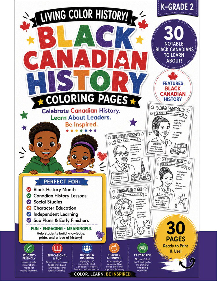 Black Canadians Colouring Book