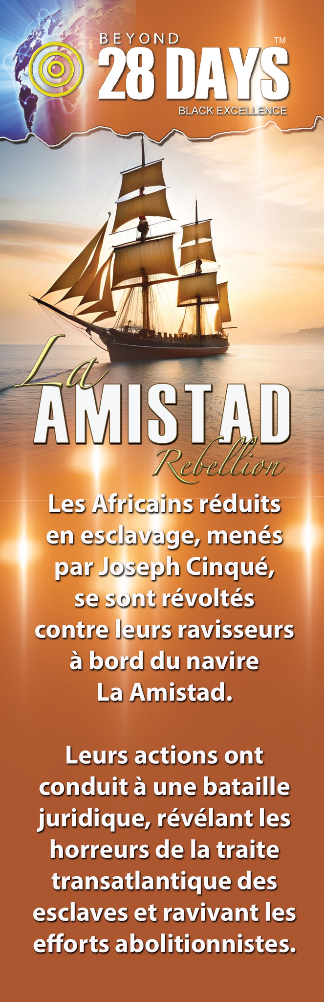 Cartes éducatives La Amistad – Histoire des Noirs | Questions pour tous les niveaux | Curriculum Ontario