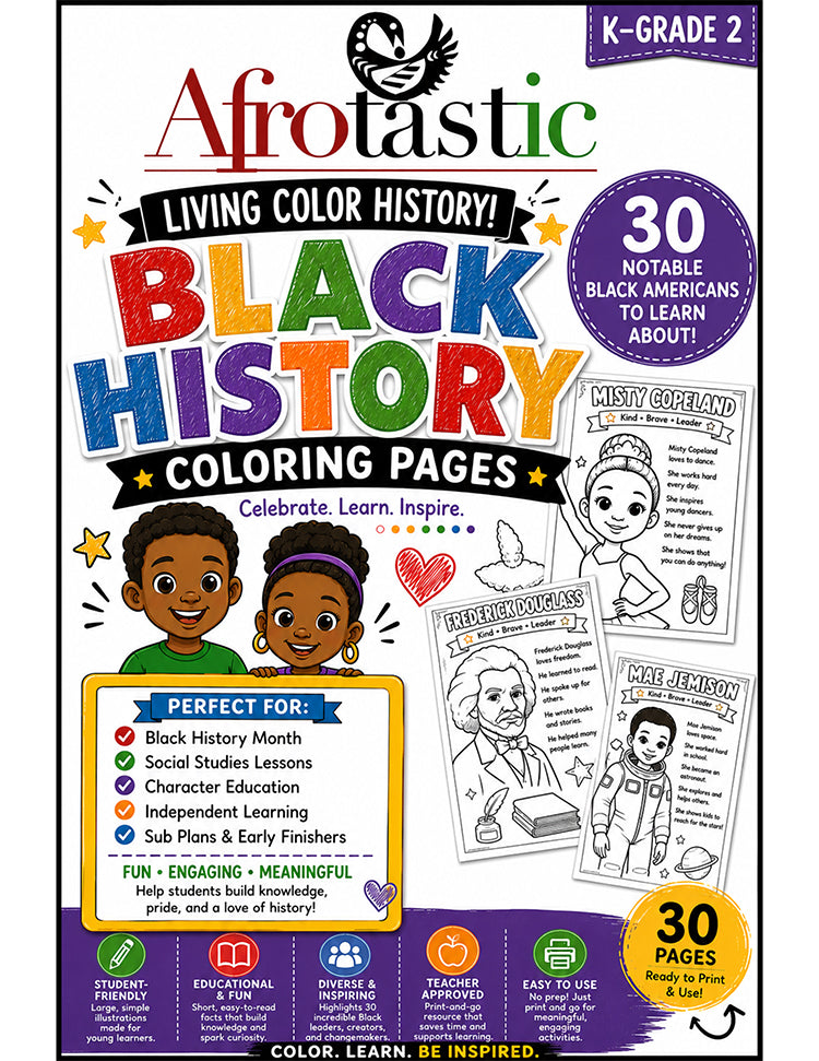 Afrotastic: Black American History Coloring Book