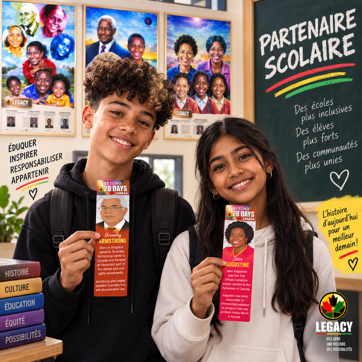 Devenez partenaire d’une école !!  Donnez à votre/vos école(s) des ressources durables grâce à nos affiches bilingues, nos signets et nos plans de leçon !!