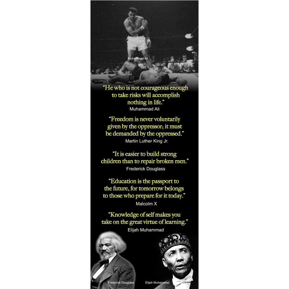 A bookmark, ideal for Black History Month featuring Freedom of the storm, an artistic response to the 1992 Rodney King verdict, created by African-Canadian artist Robert Small.